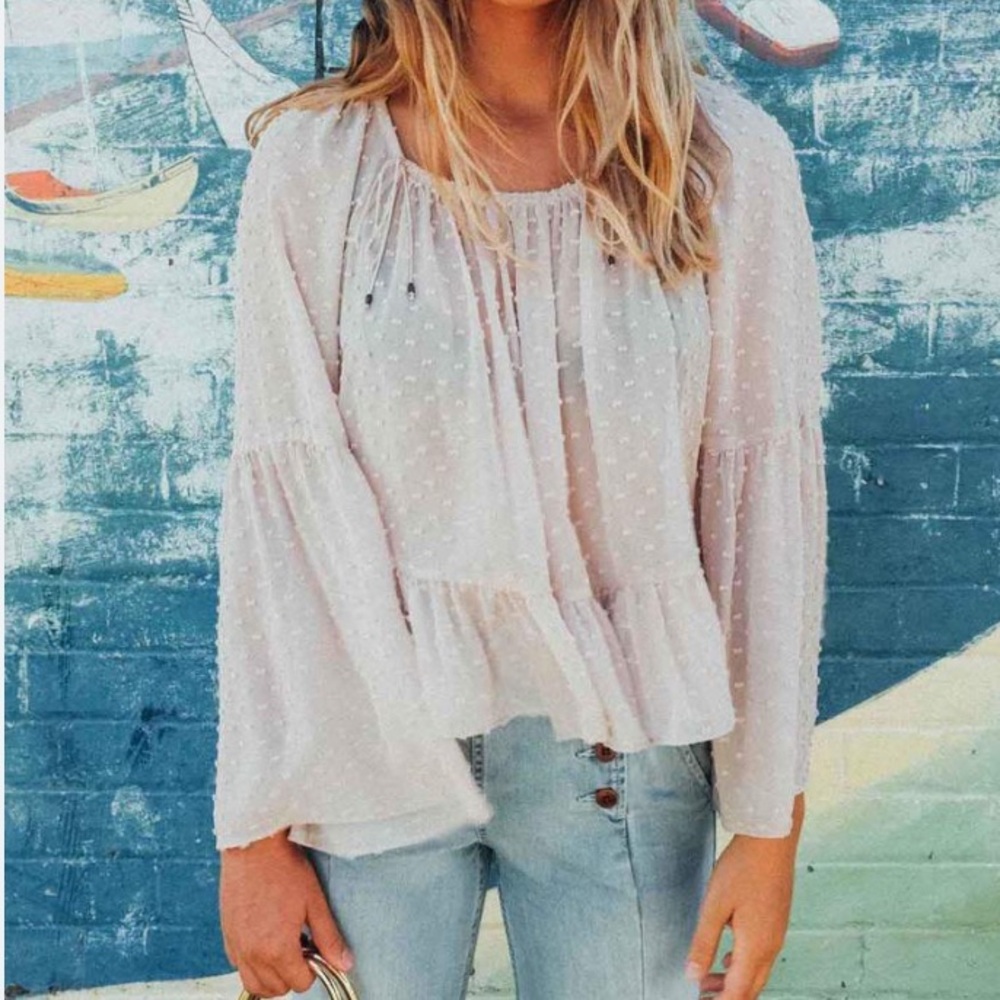 Ulla Johnson Simone Blouse in Dusty Rose